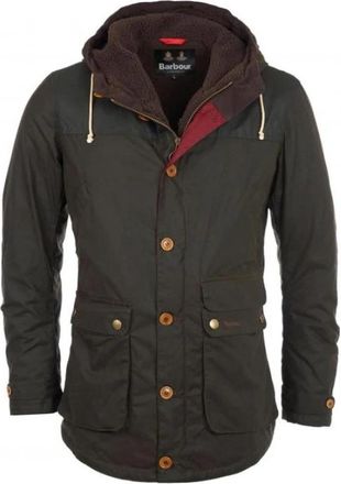 Barbour Gewaxte Katoenen Parka Game Olijf - Heren - Parka Jassen - Groen - M - Katoen - Jassen