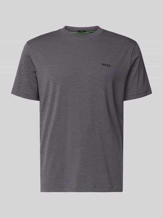 HUGO BOSS Regular Fit T-Shirt aus Baumwoll-Mix in Mittelgrau, Gr&ouml;&szlig;e XXXL