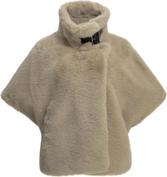 Pinko Pinko, Jassen, Dames, Beige, 2Xs, Polyester, Nieuwe Comodino Cape