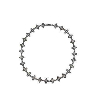 Darkai Crystal-embellished Cross-link Necklace
