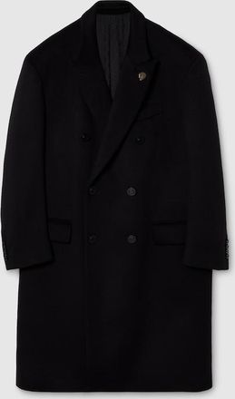 Gucci Double-breasted Wool Cashmere Coat, Black, Ready-to-wear
