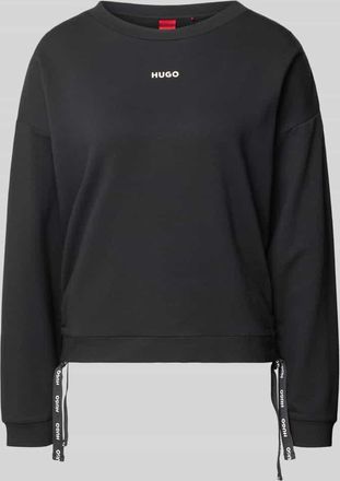 HUGO BOSS Oversized Sweatshirt aus Modal-Mix Modell CASUAL_SWEATSHIRT in Black, Größe XL