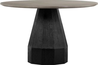 Armen Living Revival Concrete And Oak Round Dining Table