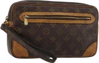 Louis Vuitton Pre-owned Canvas Clutch - Dames - Vintage Clutch - Bruin - ONE Size - Vintage