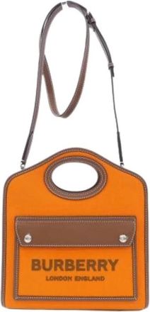 Burberry Pre-owned Shoulder Bags, female, Orange, Size: ONE SIZE Pre-owned Vintage Handbag