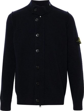 Stone Island Stijlvolle Maglia Trui - Heren - Vesten - Zwart - XL - Wol - Truien & Vesten