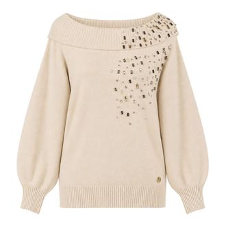 Twinset Truien & Vesten, Dames, Beige, S, Polyester, Actitude Trui