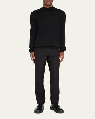Giorgio Armani Mens Cashmere-Knit Mock Neck Sweater