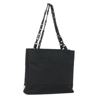 Prada Pre-owned Tote Bags, female, Black, Size: ONE SIZE Pre-owned Vintage Nylon Tote Bag