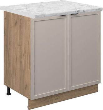 Vicco Mueble Bajo Fregadero Fame-line, Grisbeige, 80 Cm, Et M&aacute;rmol, Vicco