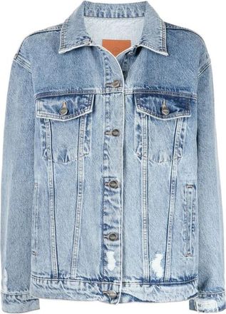 Anine Bing Vintage Blauwe Rory Denim Jack - Dames - Spijkerjassen - Blauw - M - Denim - Jassen