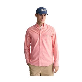 GANT Oxford Shirt - Heren - Casual Overhemden - Roze - 2XL - Katoen - Overhemden