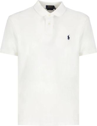 Ralph Lauren Slim-Fit Piqu&eacute; Polo - Heren - Polos - Wit - M - Katoen - Tops