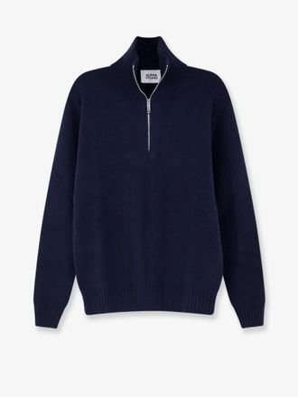 Alpha Studio Cardigan con mezza zip in lana e cashmere - ALPHA-STUDIO - gender_Man