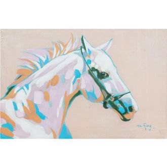 Biscottini International Biscottini - Cuadro &Oacute;leo Sobre La Tela Pintado A La Mano Testa Cavallo