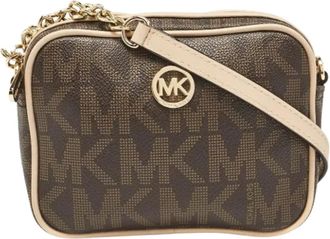 Michael Kors Pre-owned Coated canvas shoulder-bags - Dames - Vintage Schoudertas - Bruin - ONE Size - Vintage