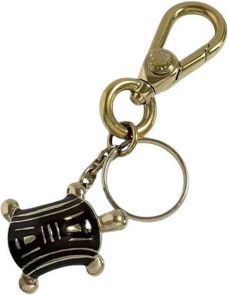 Celine Pre-owned Accessories, female, Yellow, Size: ONE SIZE Pre-owned Canvas Vintage Keyring