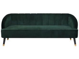 Beliani Divano A 3 Posti In Velluto Verde Smeraldo Alsvag