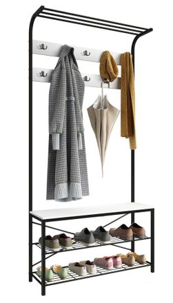 ebuy24 Ebuy24 - Estante De Zapatos Vcm Dimensiones Aprox. Al. 190 X An. 90 X P. 30 Cm Tendedero Port&aacute;til En Dise&ntilde;o De Estilo Industrial Armario - Taliro (bla