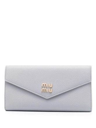 Miu Miu Portafoglio con logo - Blu