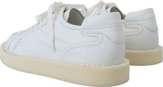 Dolce & Gabbana Mens White Leather Low Top Oxford Sneakers Casual Shoes