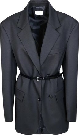 P.A.R.O.S.H. Sallia Bi-Stretch Jas - Dames - Blazers - Zwart - XS - Leer - Jassen