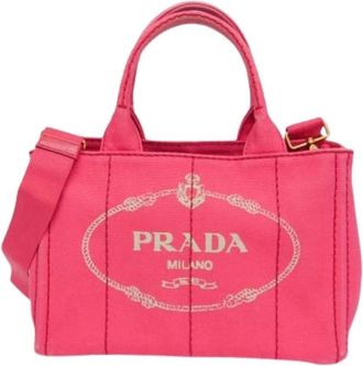 Prada Pre-owned Canapa Tote Bag - Dames - Vintage Shopper - Roze - ONE Size - Vintage