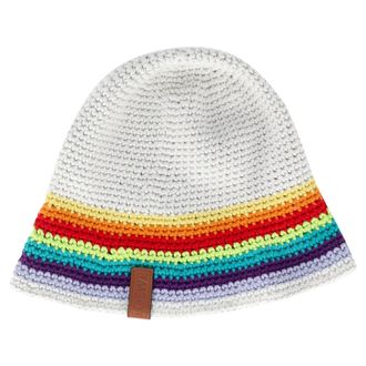 Loewe Pre-owned Womens x Paulas Ibiza Crochet-Knit Bucket Hat in Multicolor Cotton - Multicolour - One Size
