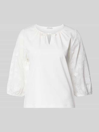 Tom Tailor Regular Fit Blusentop aus Baumwoll-Mix in Offwhite, Gr&ouml;&szlig;e XXXL