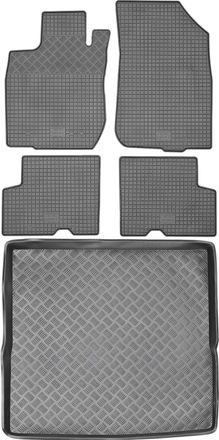 OEM Juego De Alfombrillas De Goma Para Coche Y Maletero Para Dacia Duster I Suv (2011-2017)