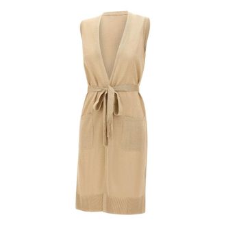 KANGRA Lange Vest - Dames - Vesten - Geel - XS - Truien & Vesten