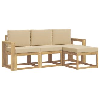 vidaXL Conjunto De Sof&aacute;s De Exterior 4 Pcs Vidaxl