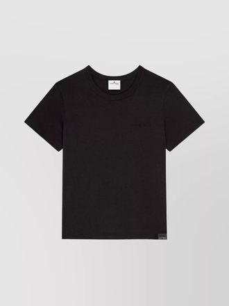 Courr&egrave;ges embroidered logo cotton t-shirt