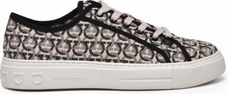 Ferragamo Anson Canvas Sneaker - Black/Beige
