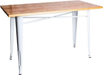 Regalos Miguel Regalos Miguel - Mesas Bar - Mesa Torix Rectangular Madera Natural 120 X 60 Cm - Blanco