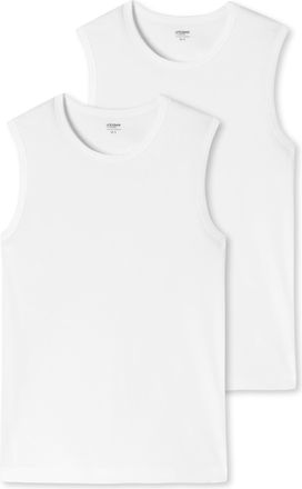 Schiesser Tanktop UNCOVER BY SCHIESSER Uncover Cotton, Herren, Gr. M, 100, wei&szlig;, Single Jersey, Obermaterial: 95% Baumwolle, 5% Elasthan, h&uuml;ftlang, Rundhals, To