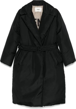 Fendi Cappotto con ricamo - Nero