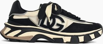 Dolce & Gabbana Mens Mixed Material Sneakers Black - Size: 8.5