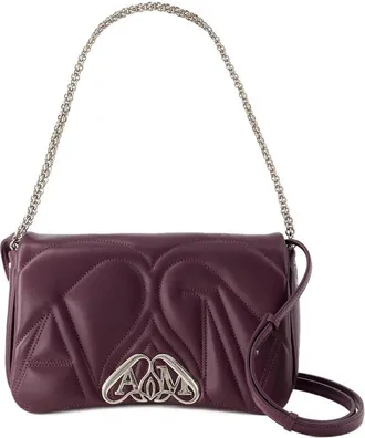 Alexander McQueen Womens The Seal Shoulder Bag Purple Others