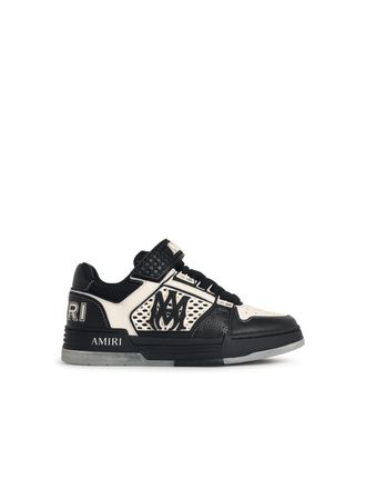 Amiri Sneaker Skyline aus schwarzer und elfenbeinfarbener Lear-Mischung