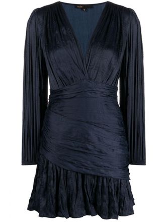 Maje Abito corto drappeggiato - Blu