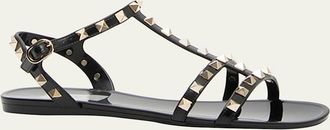 Valentino Garavani Rockstud Jelly Flat Gladiator Sandals