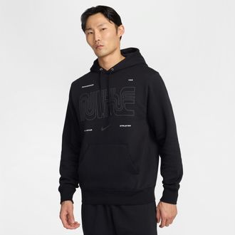 Nike Mens Club Pullover Fleece Hoodie in Black | HV5065-010