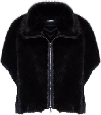 Lou Andr&eacute;a Chaqueta Capa de Pelo Sint&eacute;tico - Jackets - Mujer - Negro - S