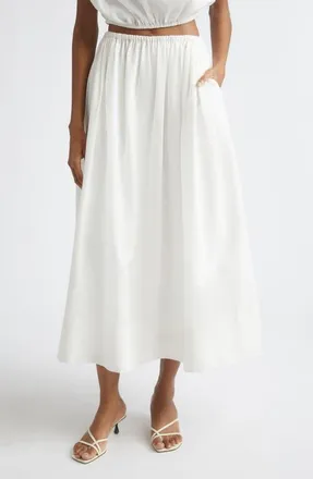 Toccin Imogen Linen & Cotton Skirt in Coconut at Nordstrom, Size X-Small