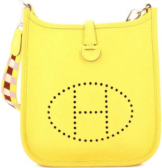 Herm&egrave;s Borsa a tracolla Evelyne Bag Gen III Clemence TPM - Giallo