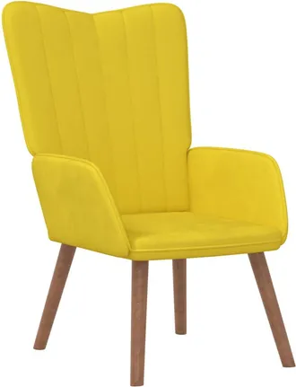 vidaXL Poltrona Relax Giallo Senape In Velluto - Vidaxl