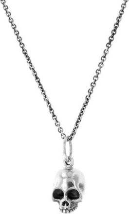 King Baby Studio Skull Pendant on Micro Rolo Chain in Silver at Nordstrom