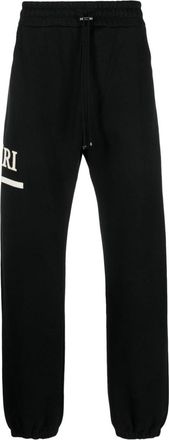 Amiri logo-engraved cotton track trousers - men - Cotton/Lyocell - M - Black
