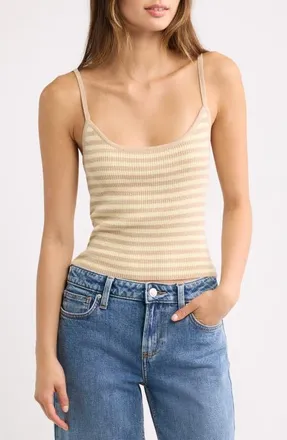 PacSun Angelica Stripe Camisole in Yellow Multi at Nordstrom, Size Xx-Small